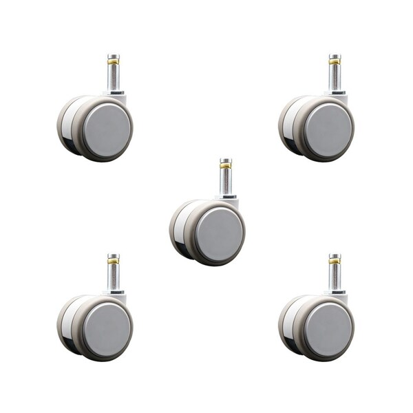 Service Caster 2 Inch MRI Safe Casters, 7/16 Grip Ring Stem, Set of 5, 5PK SCC-GR02S50-TPR-GRY-716138-MRI-5 - main